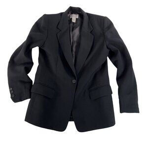 VTG Pendleton 100% Virgin Wool Classic one button blazer black 90s sz 6